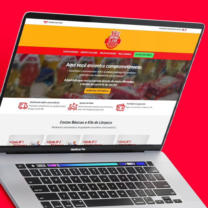 Site Clube de Cestas Básicas